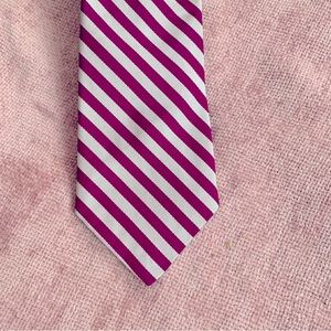 Brooks Brothers Makers Silk Stripe Tie Plum and Gray